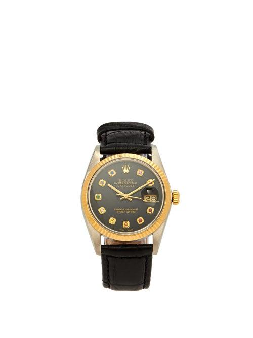Matchesfashion.com Lizzie Mandler - Vintage Rolex Oyster Sapphire & 18kt Gold Watch - Womens - Multi