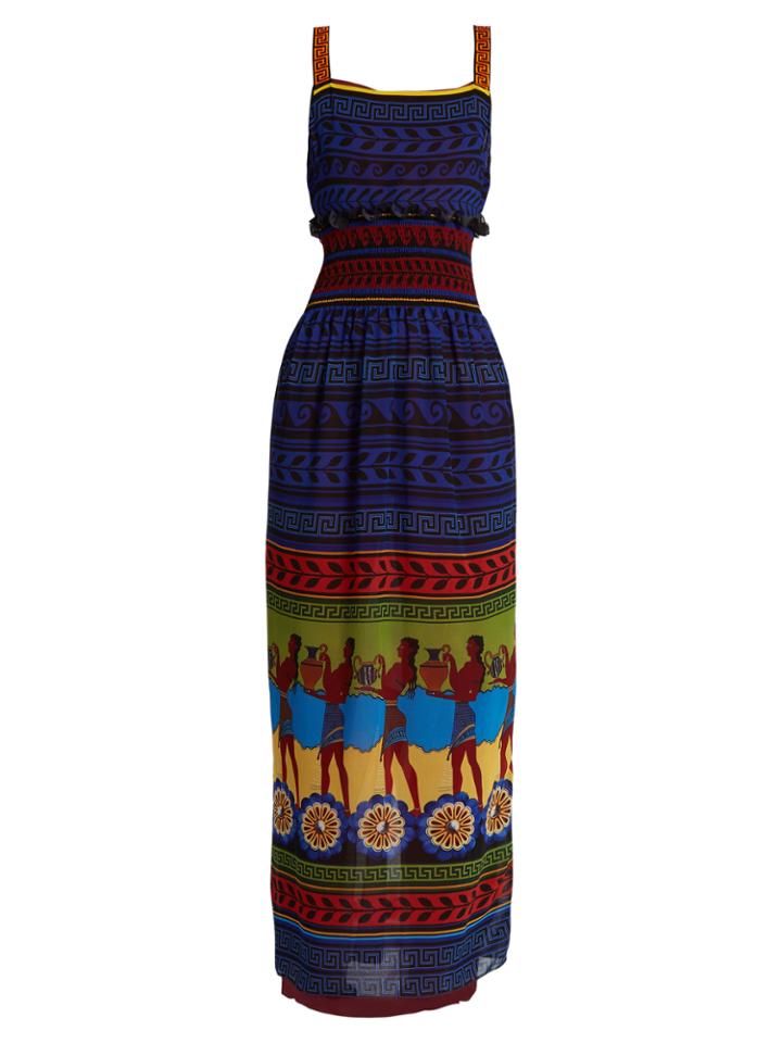 Mary Katrantzou Hemera Grecian-print Georgette Dress