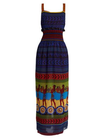 Mary Katrantzou Hemera Grecian-print Georgette Dress