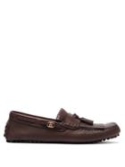 Matchesfashion.com Gucci - Ayrton Fringed Leather Driving Loafers - Mens - Brown