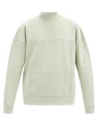 Matchesfashion.com Jacquemus - Grid-stitched Cotton-jersey Sweatshirt - Mens - Light Green