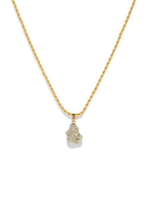 Crystal Haze - Pyrite & 18kt Gold-plated Necklace - Womens - Gold