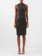 Rick Owens - Cutout-back Stretch-leather Dress - Womens - Black