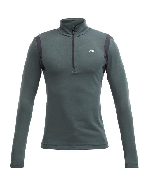 Matchesfashion.com Kjus - Motion Quarter-zip Thermal-jersey Midlayer Top - Mens - Green