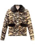 Matchesfashion.com Shrimps - Duke Tiger Print Faux Fur Jacket - Womens - Brown Multi