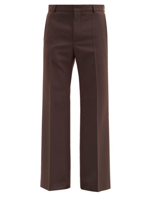 Matchesfashion.com Walter Van Beirendonck - Elephant Flared Twill Trousers - Mens - Brown