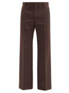 Matchesfashion.com Walter Van Beirendonck - Elephant Flared Twill Trousers - Mens - Brown