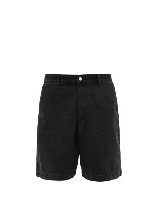 Matchesfashion.com Raey - Exaggerated Wide-leg Denim Shorts - Mens - Black