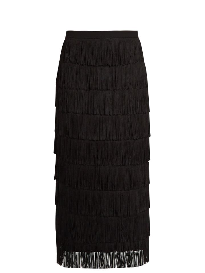 Raey Long-fringed Midi Pencil Skirt