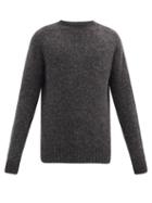Matchesfashion.com Ymc - Brushed-wool Sweater - Mens - Dark Grey