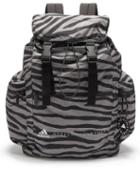 Adidas By Stella Mccartney - Tonal Zebra-print Recycled-fibre Backpack - Womens - Black Multi