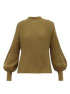 Matchesfashion.com Apiece Apart - Sequia Ribbed Cotton Blend Sweater - Womens - Khaki