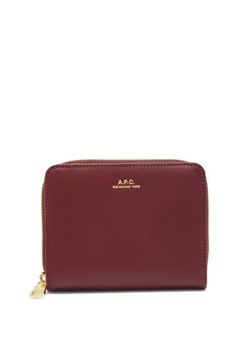Matchesfashion.com A.p.c. - Emmanuelle Zip-around Leather Wallet - Womens - Burgundy
