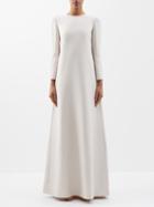 The Row - Stefos Round-neck Wool-blend Gown - Womens - Ivory
