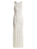 Melissa Odabash Kourtney Sleeveless Eyelet-knit Maxi Dress