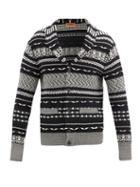 Matchesfashion.com Missoni - Shawl-lapel Pattern-jacquard Cardigan - Mens - Black Multi