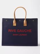 Saint Laurent - Rive Gauche Canvas Tote Bag - Mens - Navy Multi