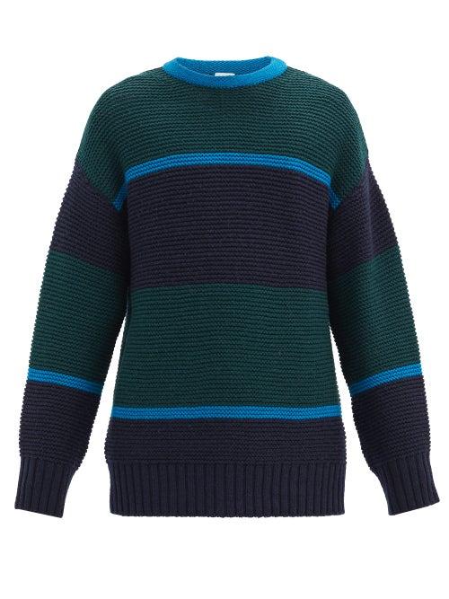 Matchesfashion.com Paul Smith - Striped Wool Sweater - Mens - Navy Multi