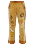 Matchesfashion.com Bode - Senior Hand Painted Cotton Corduroy Trousers - Mens - Tan