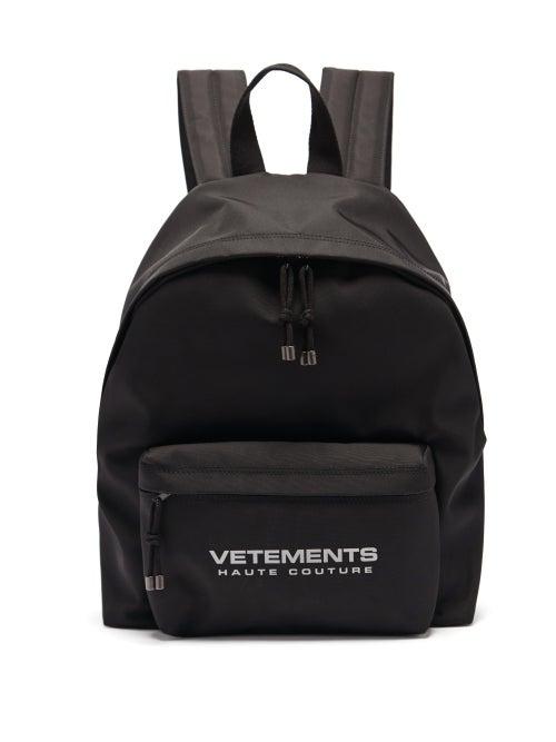Matchesfashion.com Vetements - Reflector Haute Couture-print Nylon Backpack - Mens - Black