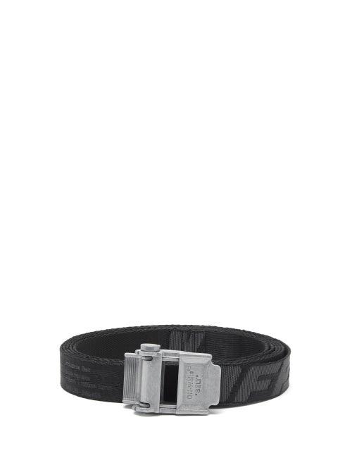 Matchesfashion.com Off-white - Industrial Logo-jacquard Canvas Belt - Mens - Black