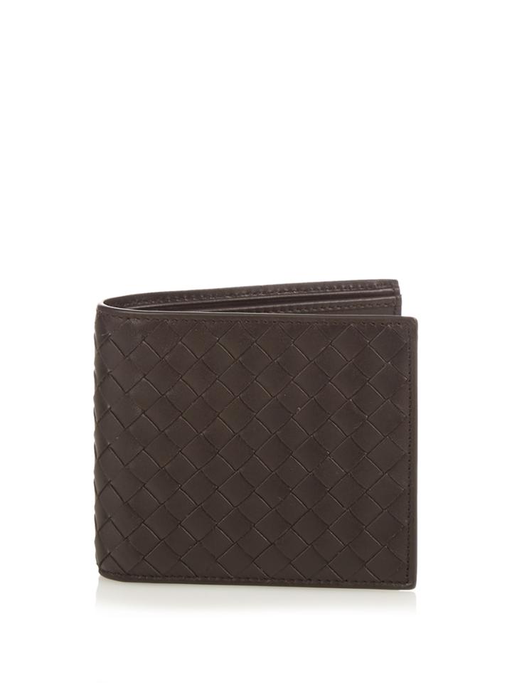 Bottega Veneta Bi-fold Intrecciato Leather Wallet