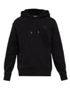 Matchesfashion.com Ralph Lauren Purple Label - Logo Embroidered Hooded Cotton Blend Sweatshirt - Mens - Black