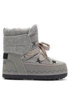 Matchesfashion.com Bogner - Trois Valles Felt Snow Boots - Womens - Light Grey
