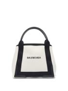 Matchesfashion.com Balenciaga - Cabas S Logo-print Leather-trim Canvas Tote Bag - Womens - Black Multi