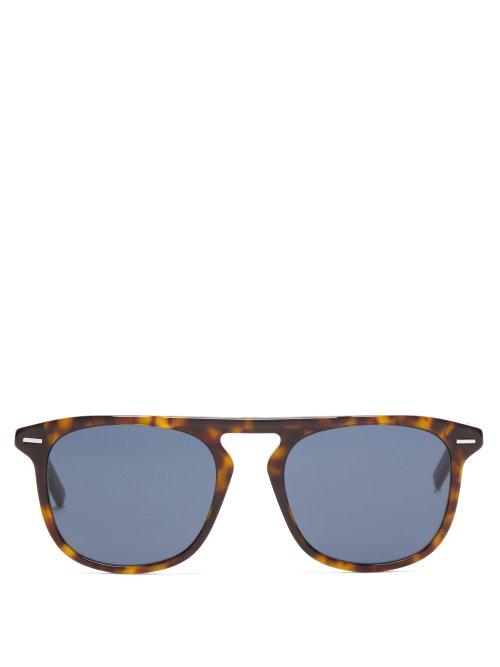Matchesfashion.com Dior Homme Sunglasses - Blacktie254s Aviator Sunglasses - Mens - Tortoiseshell