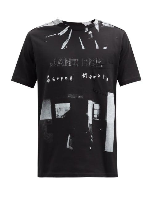 Matchesfashion.com Takahiromiyashita Thesoloist. - Credit Roll Photo-print Cotton-jersey T-shirt - Mens - Black