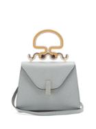 Matchesfashion.com Valextra - Iside Mini Grained Leather Bag - Womens - Light Blue