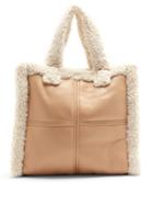 Matchesfashion.com Stand Studio - Lolita Faux-shearling And Faux-leather Tote Bag - Womens - Beige Multi