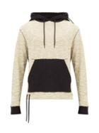 Matchesfashion.com Craig Green - Bi-colour Cotton-boucl Hooded Sweatshirt - Mens - Black Grey