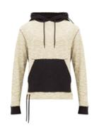 Matchesfashion.com Craig Green - Bi-colour Cotton-boucl Hooded Sweatshirt - Mens - Black Grey