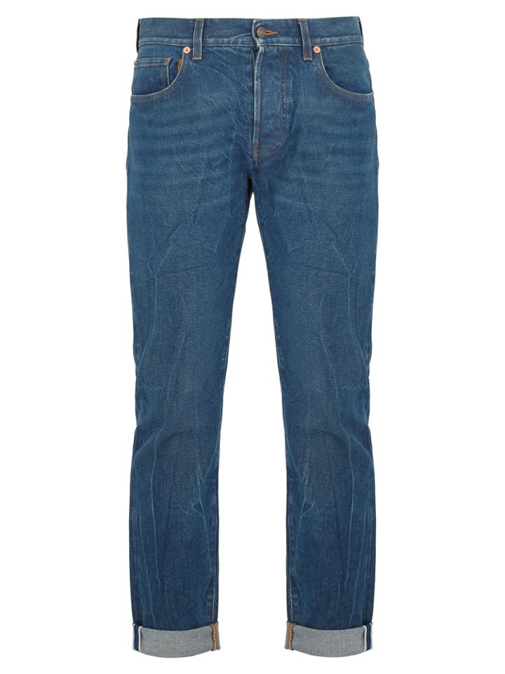 Gucci Slim-fit Embroidered Jeans