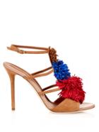 Malone Souliers Sherry Fringed-pompom Suede Sandals