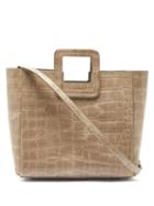 Matchesfashion.com Staud - Shirley Crocodile-effect Leather Shoulder Bag - Womens - Grey