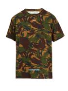 Off-white Logo-print Camouflage Cotton T-shirt