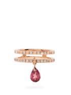 Diane Kordas Diamond, Garnet & Rose-gold Cosmos Ring