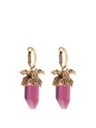 Matchesfashion.com Alexander Mcqueen - Quartz Drop Earrings - Womens - Purple
