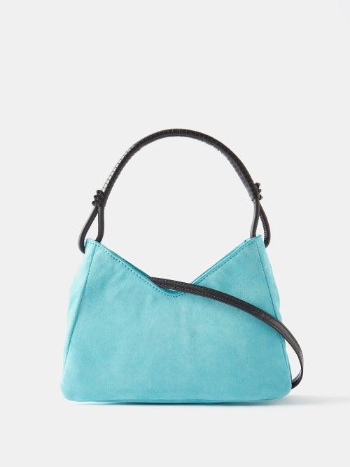 Staud - Valerie Suede Shoulder Bag - Womens - Blue