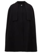 Matchesfashion.com Jil Sander - P.m. Double-faced Cashmere Cape - Womens - Black