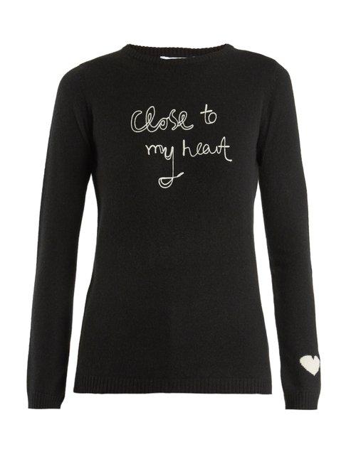 Matchesfashion.com Bella Freud - Close To My Heart Cashmere Sweater - Womens - Black