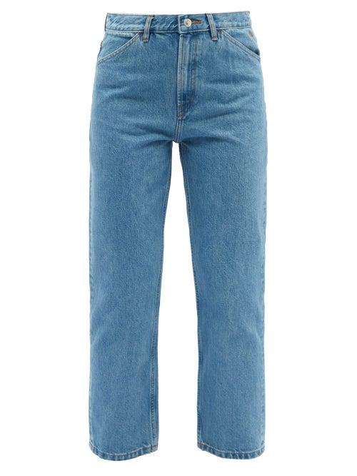 A.p.c. - Mirian Cropped High-rise Straight-leg Jeans - Womens - Blue