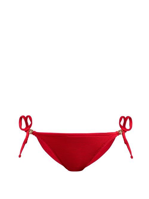Matchesfashion.com Heidi Klein - Puglia Side Tie Bikini Briefs - Womens - Red