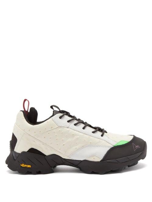 Roa - Lhakpa Leather Hiking Trainers - Mens - White