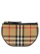 Burberry - Olympia Vintage-check Small Cotton Pouch - Womens - Beige Multi