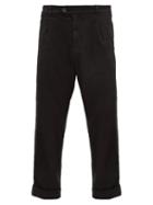 Matchesfashion.com J.w. Brine - Chelsea Turn Up Cuff Cotton Blend Trousers - Mens - Black