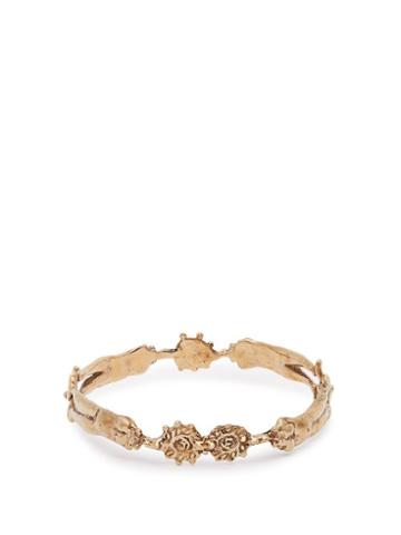 Matchesfashion.com Joanne Burke - Flowers And Figures Bangle - Womens - Gold
